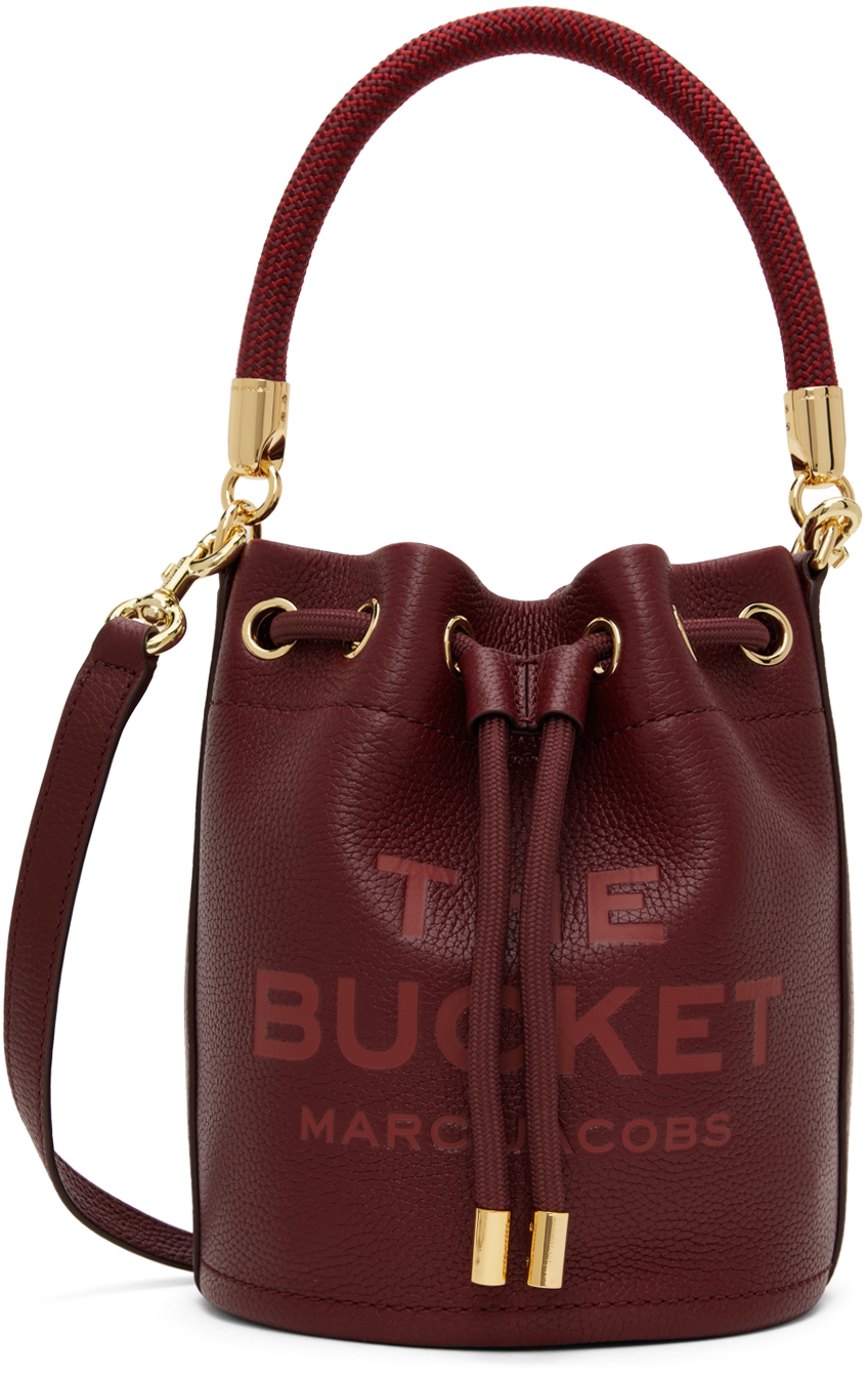 Marc Jacobs Burgundy 'the Leather Bucket' Bag In 602 Cherry