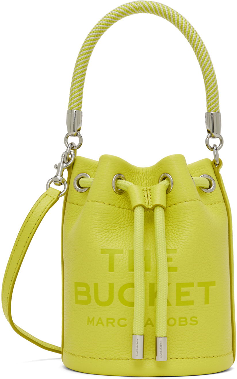 Marc Jacobs Yellow 'the Leather Mini Bucket' Bag In 780 Limoncello