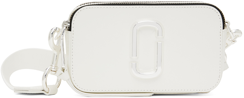 Shop Marc Jacobs White 'the Snapshot Dtm' Bag In 100 White