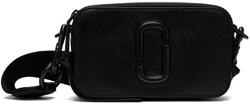Shop Marc Jacobs Black 'the Snapshot Dtm' Bag In 001 Black