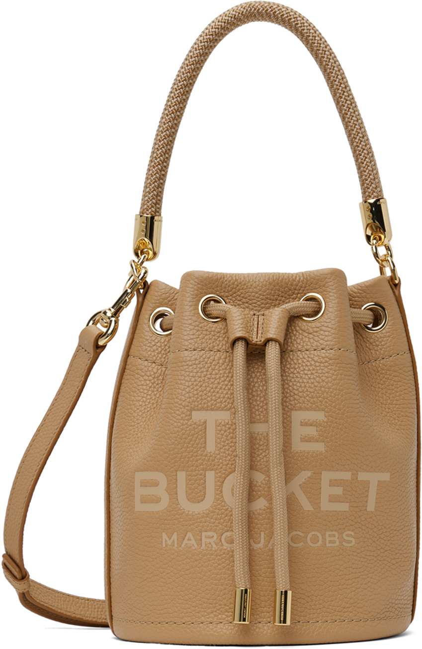 Marc Jacobs Beige 'the Leather Bucket' Bag In 230 Camel