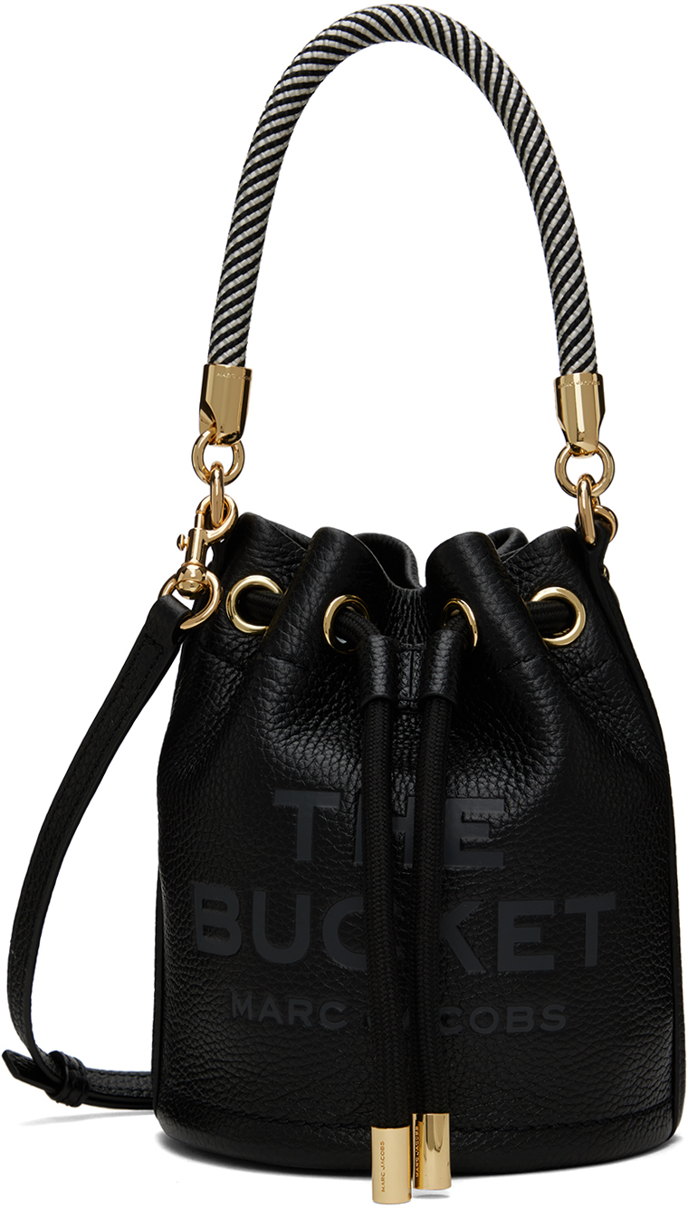 Marc Jacobs Black 'the Leather Mini Bucket' Bag In 001 Black