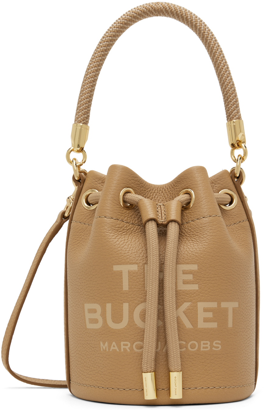 Marc Jacobs Beige 'the Leather Mini Bucket' Bag In 230 Camel