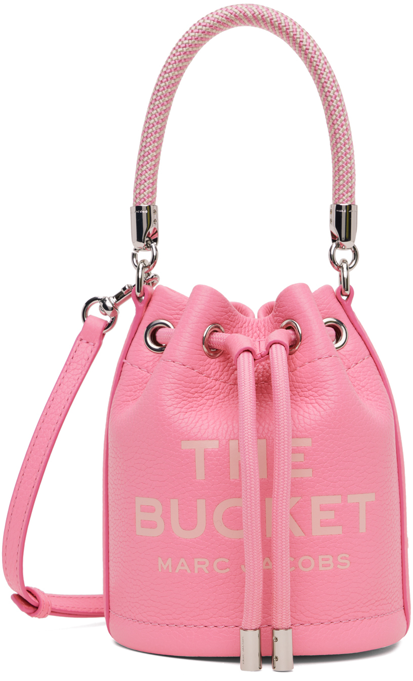 Marc Jacobs The Leather Bucket Bag In 666 Petal Pink