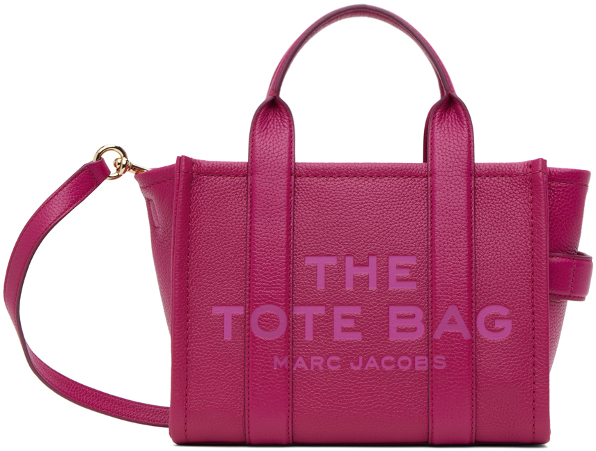Marc Jacobs Pink 'the Leather Small' Tote In 955 Lipstick Pink