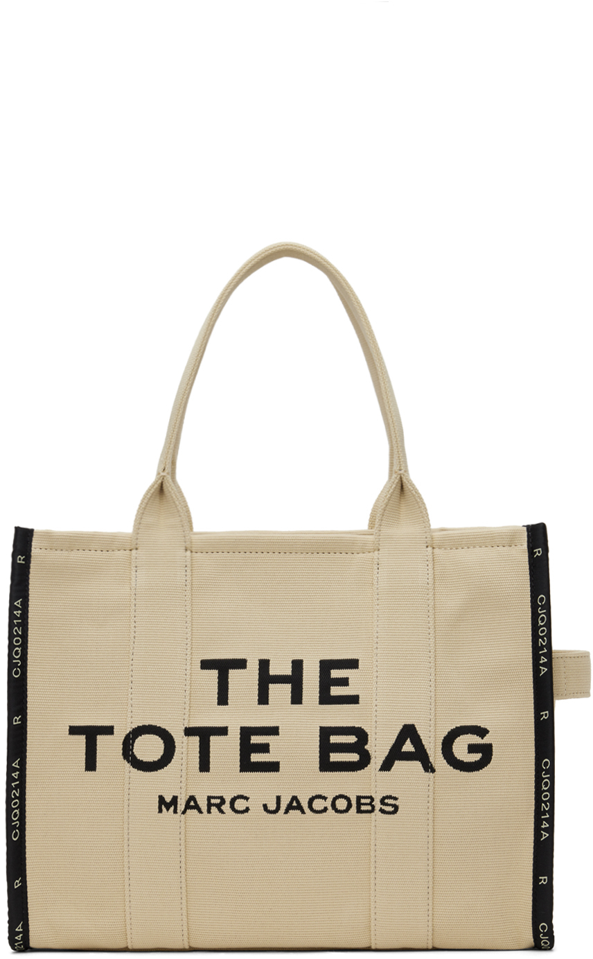 Beige Large 'The Jacquard' Tote