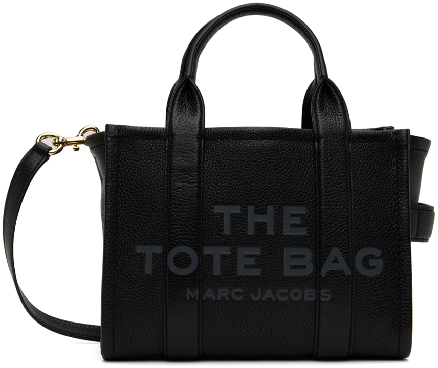 Black 'The Leather Small Tote Bag' Tote
