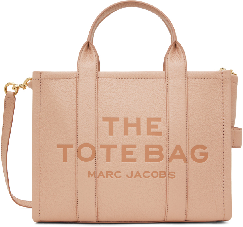 Marc Jacobs Pink 'the Leather Medium' Tote In 624 Rose
