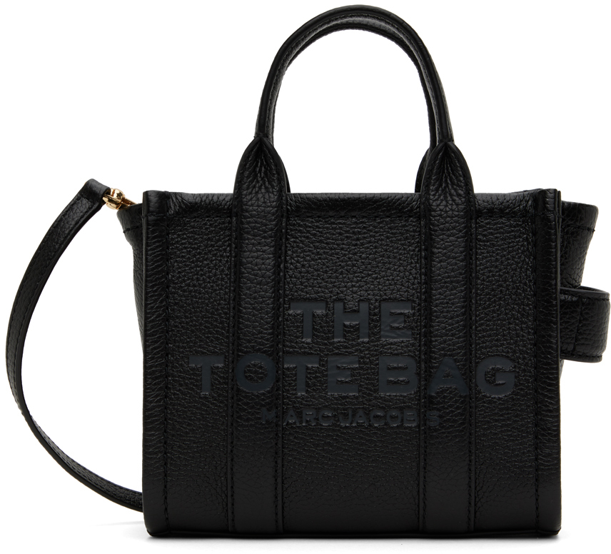 Black 'The Leather Mini Tote Bag' Tote