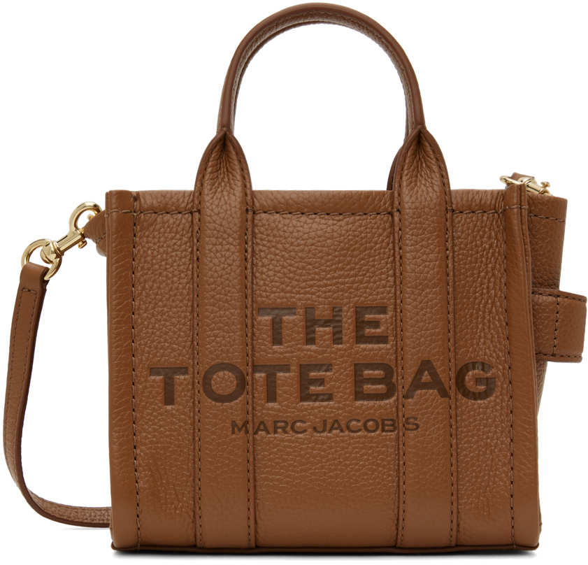 Marc Jacobs Mini Leather The Tote Bag In 212 Argan Oil