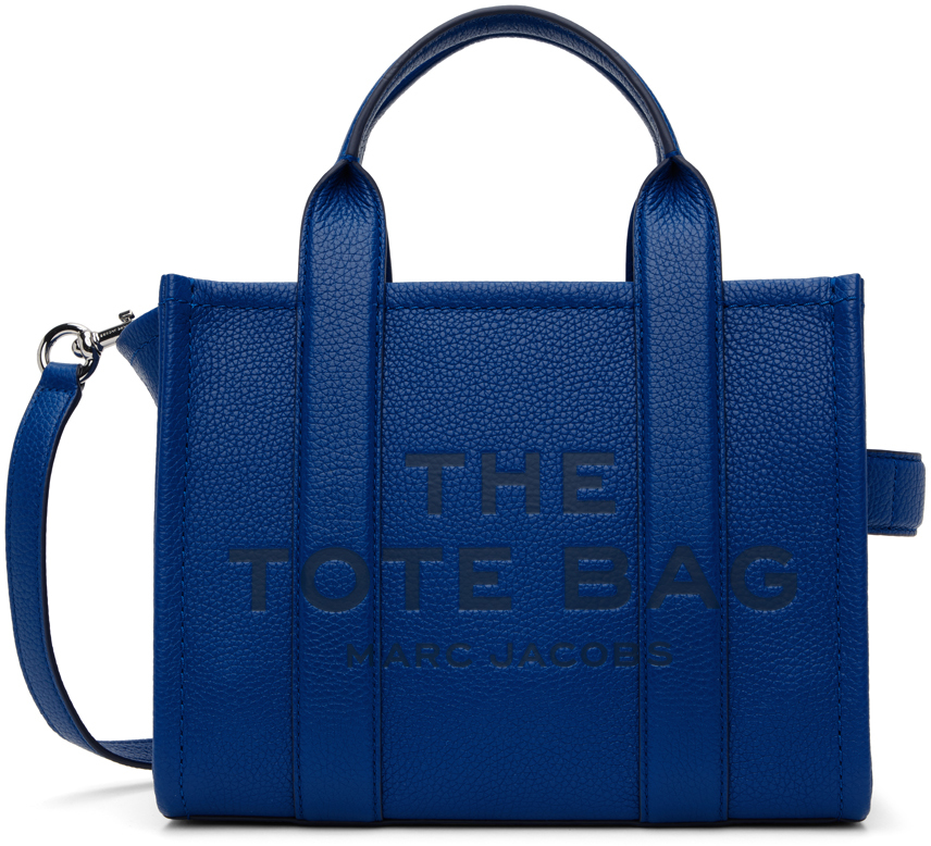 Marc Jacobs Blue 'the Leather Small' Tote In 486 Cobalt