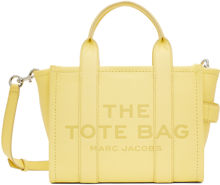 Yellow 'The Leather Small Tote Bag' Tote