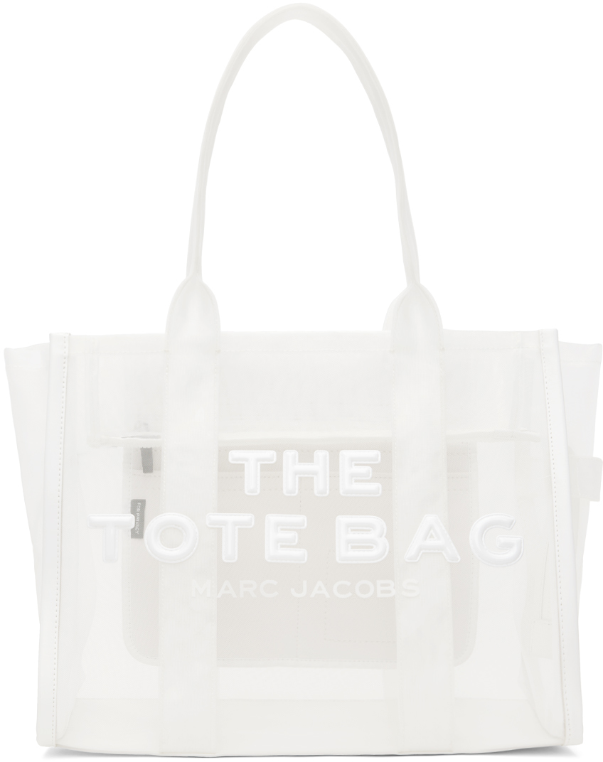 Marc Jacobs The Large Mesh Tote Bag In 100 White