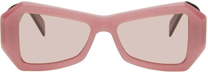 Retrosuperfuture Pink & Burgundy Tempio Sunglasses In Candy