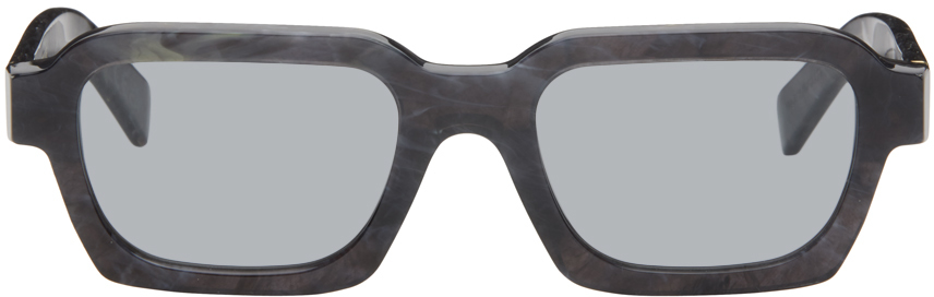 Retrosuperfuture Gray Caro Sunglasses In Marble Gray