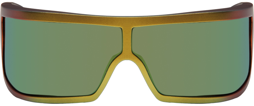 Retrosuperfuture Orange & Green Bones Sunglasses In Zircon
