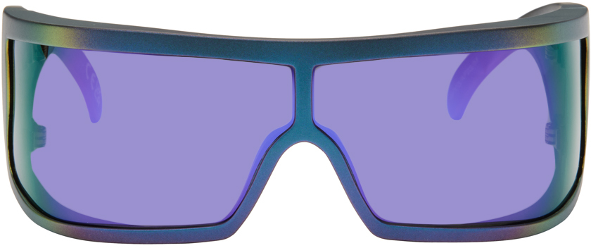 Retrosuperfuture Green & Purple Bones Sunglasses In Peridot
