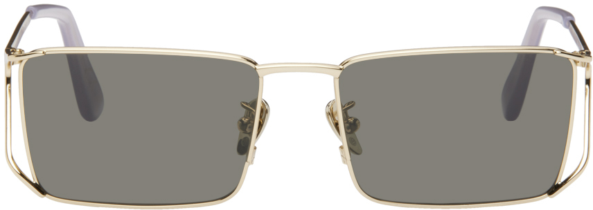 Retrosuperfuture Gold Atlas Sunglasses In Black
