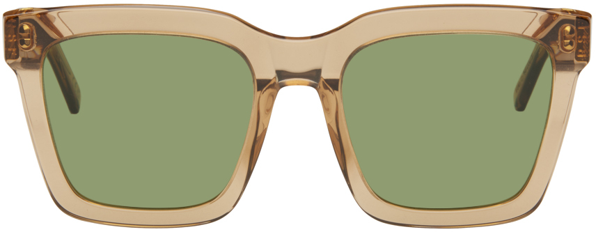 Retrosuperfuture Orange Aalto Resin Sunglasses In Cola Green