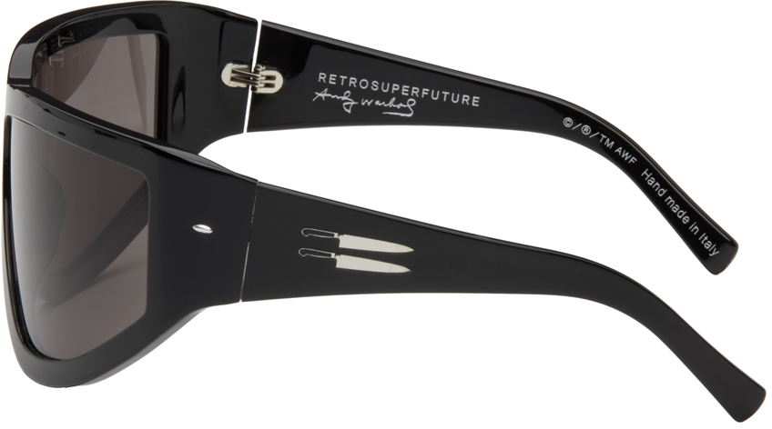 Retrosuperfuture Ssense Exclusive Black Andy Warhol Ix Knives Sunglasses In Black