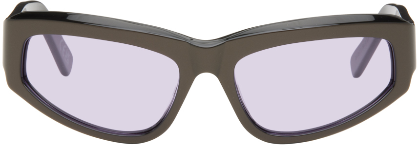 Retrosuperfuture Brown Motore Sunglasses In Metallic Coco