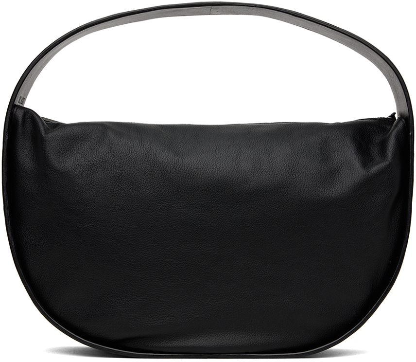 Black Soft Arc Shoulder Bag
