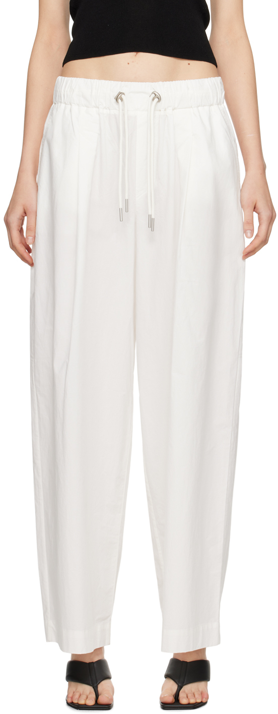 St Agni White Drawstring Trousers