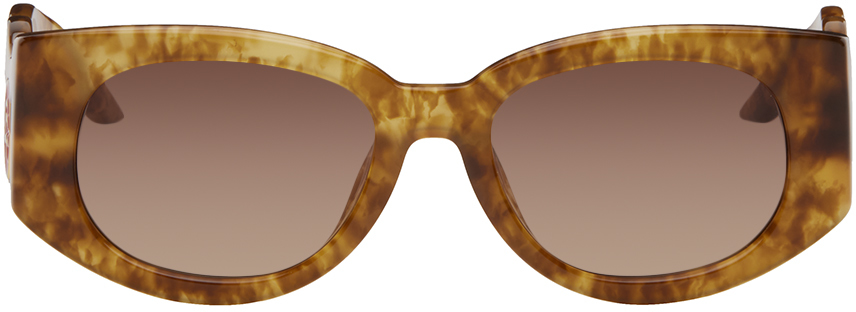 Casablanca Brown 'the Memphis' Sunglasses In Gold/ Brown