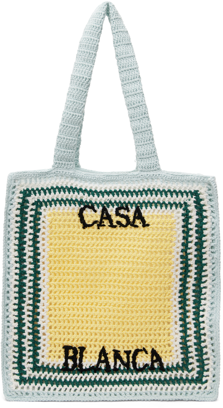 Casablanca Cotton Crochet Bag Knit Multi One Size