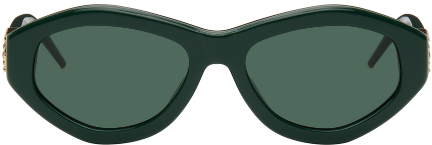 Casablanca Green Monogram Plaque Sunglasses