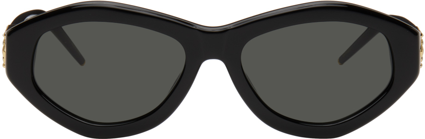 Casablanca Black Monogram Plaque Sunglasses