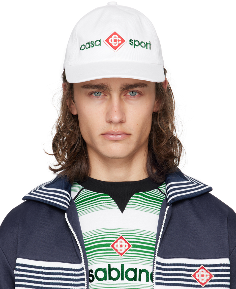White Casa Sport Icon Embroidered Cap