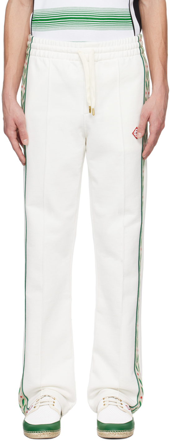 Casablanca Off-white Laurel Sweatpants In Laurel Logo