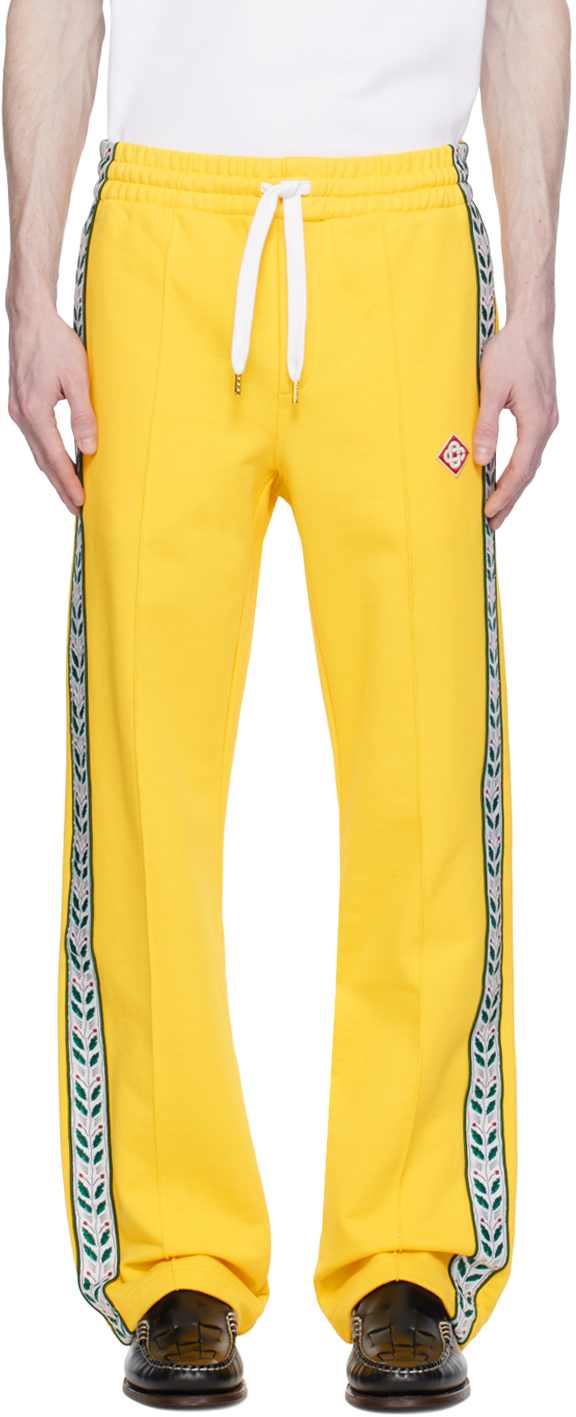 Shop Casablanca Yellow Laurel Sweatpants In Motosport Laurel
