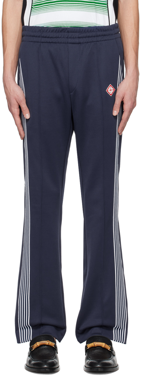 Navy Stripe Sweatpants