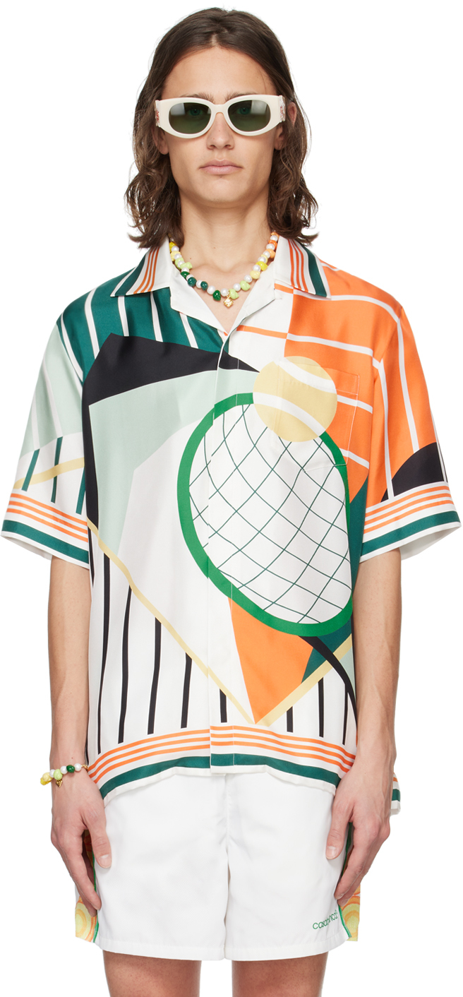Shop Casablanca Multicolor 'court Abstrait' Shirt