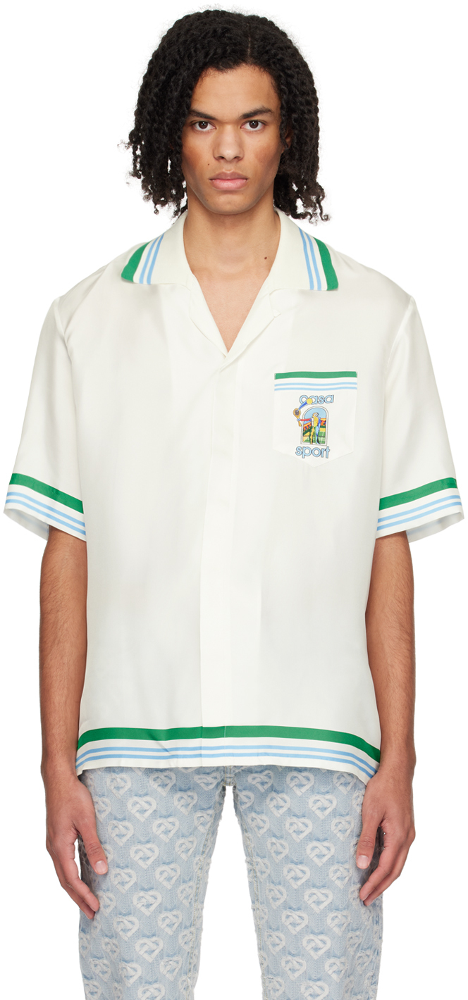 Casablanca Men's Knit Shirt White