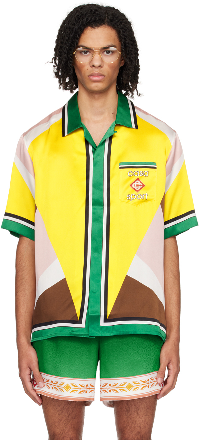 Shop Casablanca Multicolor 'casa Sport' Shirt In Le Jen Colorã‰