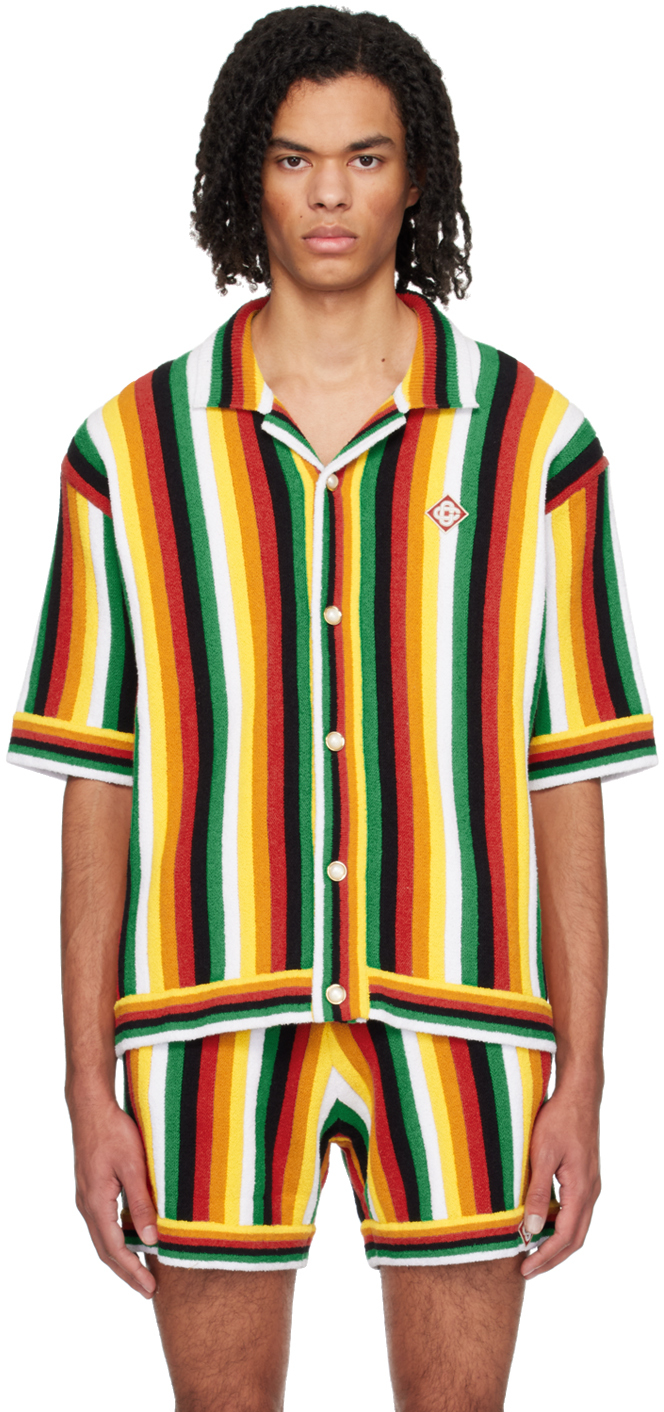 Shop Casablanca Multicolor Striped Shirt