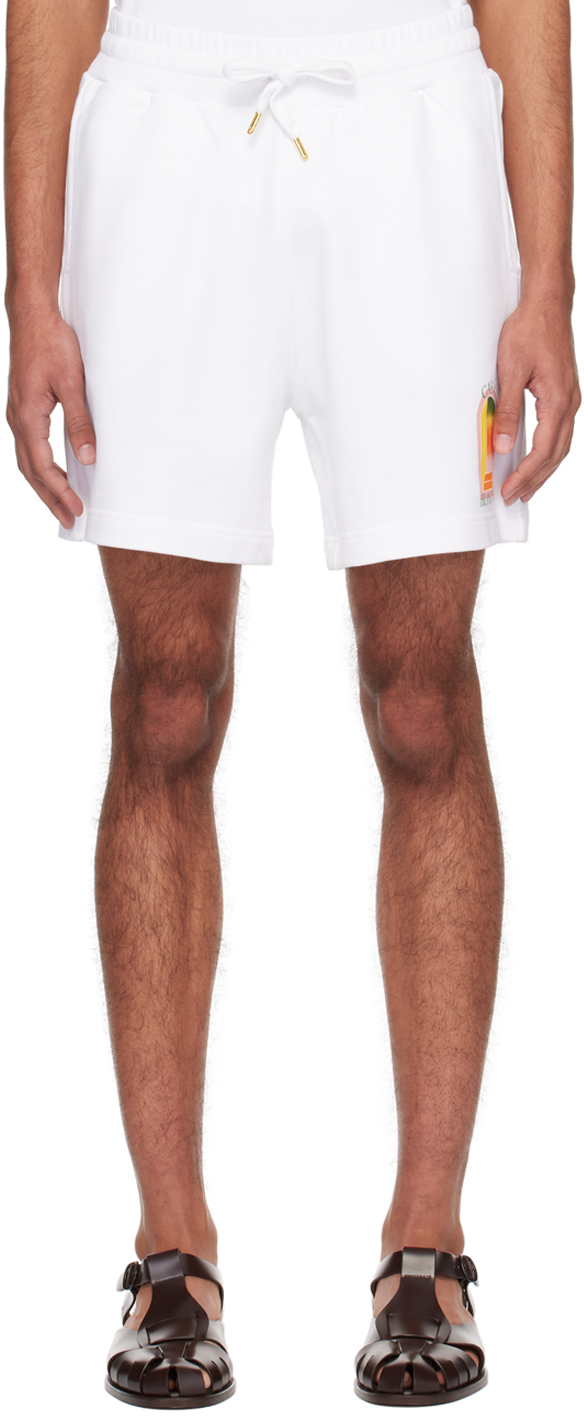 White Gradient L'Arche Shorts