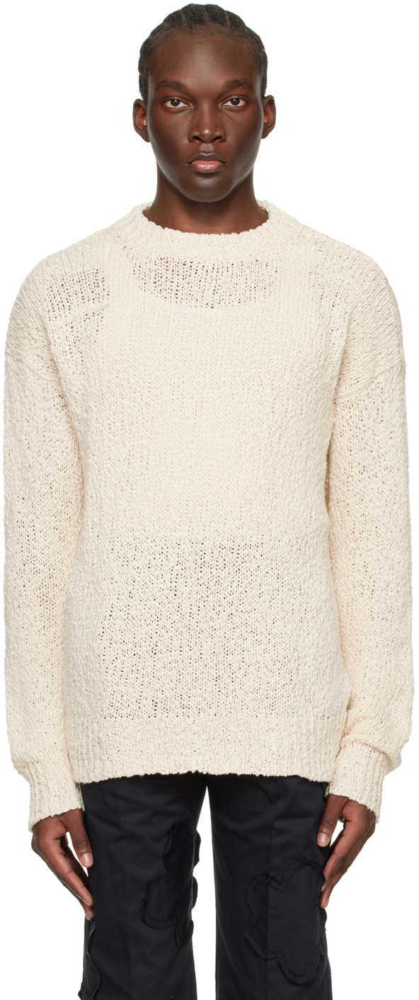 Forma Off-white Crewneck Sweater In Ecru