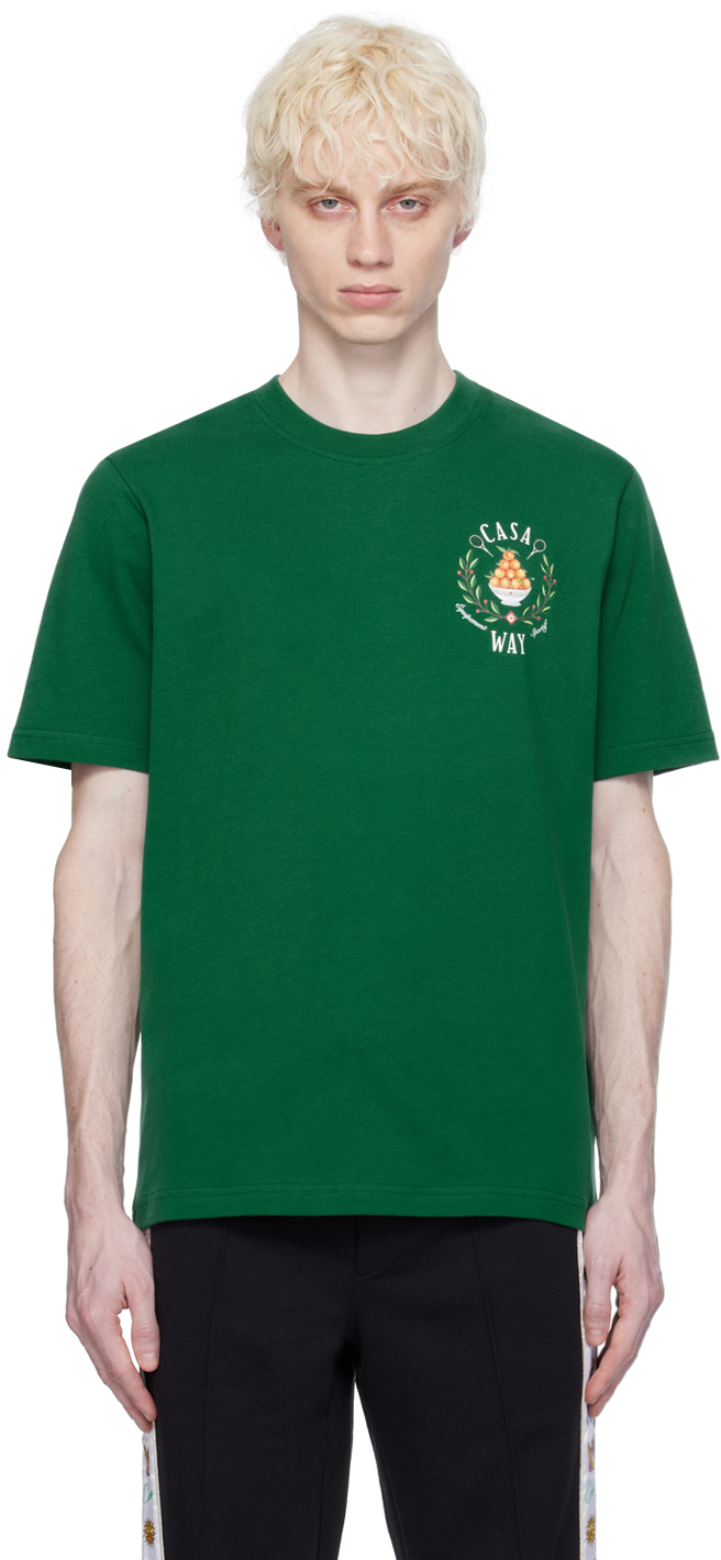 Green Casa Way T Shirt By Casablanca On Sale