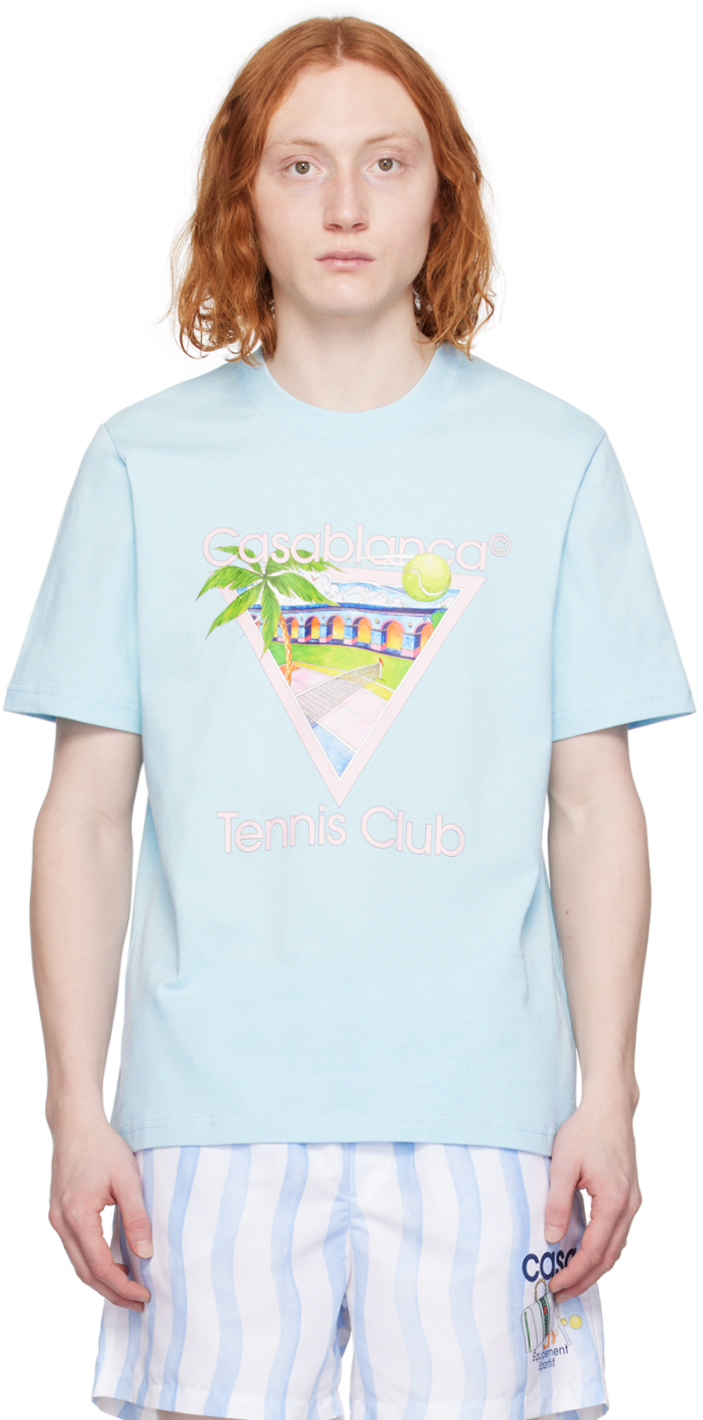 Casablanca Blue 'Tennis Club' Icon T-Shirt