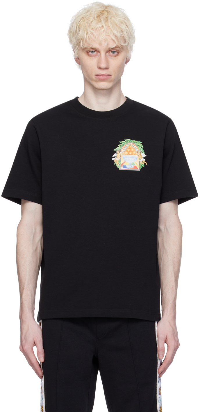 SSENSE Exclusive Black Triomphe D'Orange T-Shirt by Casablanca on Sale