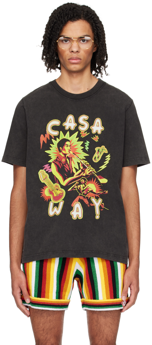 Black Music For The People T-Shirt by Casablanca on Sale