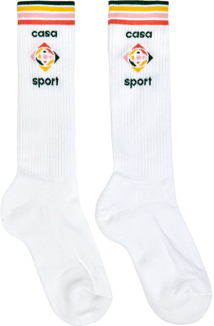 Casablanca White Sport Socks