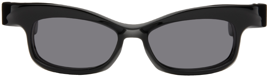 Shop Factory900 Ssense Exclusive Black Fa-143 Sunglasses In 001 Ar Grey
