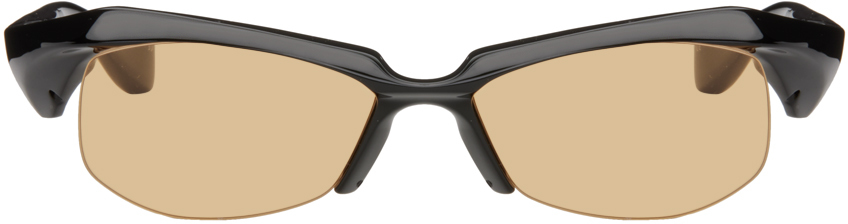 Shop Factory900 Ssense Exclusive Black Fa-208 Sunglasses In 001 Orange
