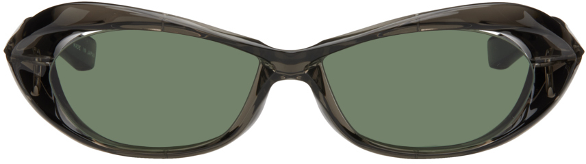 Shop Factory900 Ssense Exclusive Gray Fa-241 Sunglasses In 425 Ar Green