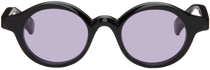 Shop Factory900 Ssense Exclusive Black Rf-151 Sunglasses In 001 Purple